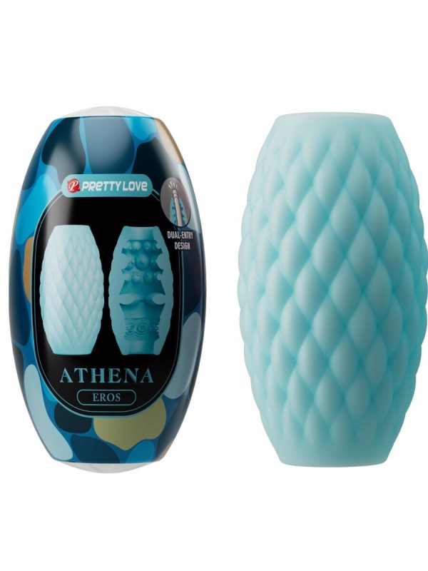 PRETTY LOVE ATHENA EROS MASTURBADOR MASCULINO SILICONA CELESTE