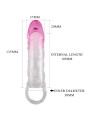 PRETTY LOVE ODES FUNDA REALISTICA ALARGADORA DE 2 CM PARA PENE ROSA