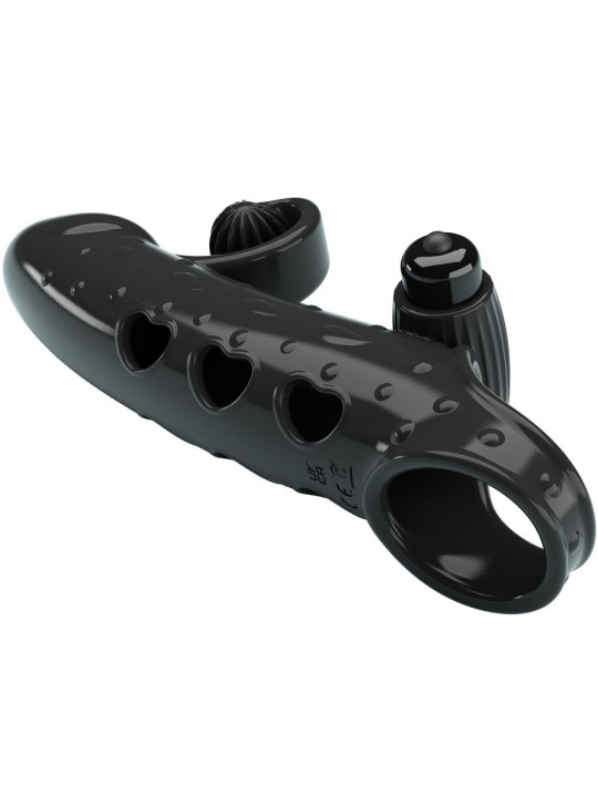 ROMANCE FUNDA PARA PENE CON VIBRACION NEGRO