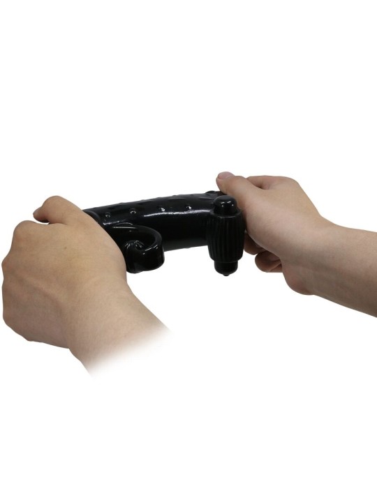 ROMANCE FUNDA PARA PENE CON VIBRACION NEGRO