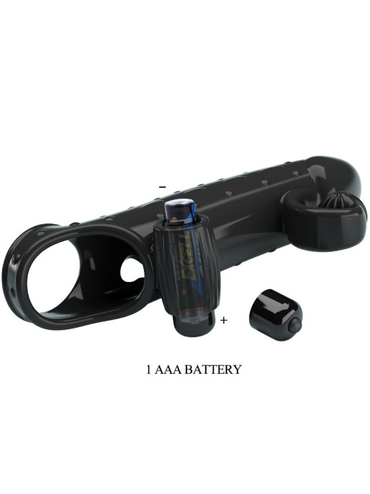 ROMANCE FUNDA PARA PENE CON VIBRACION NEGRO