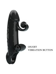 ROMANCE FUNDA PARA PENE CON VIBRACION NEGRO