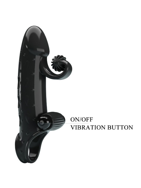 ROMANCE FUNDA PARA PENE CON VIBRACION NEGRO