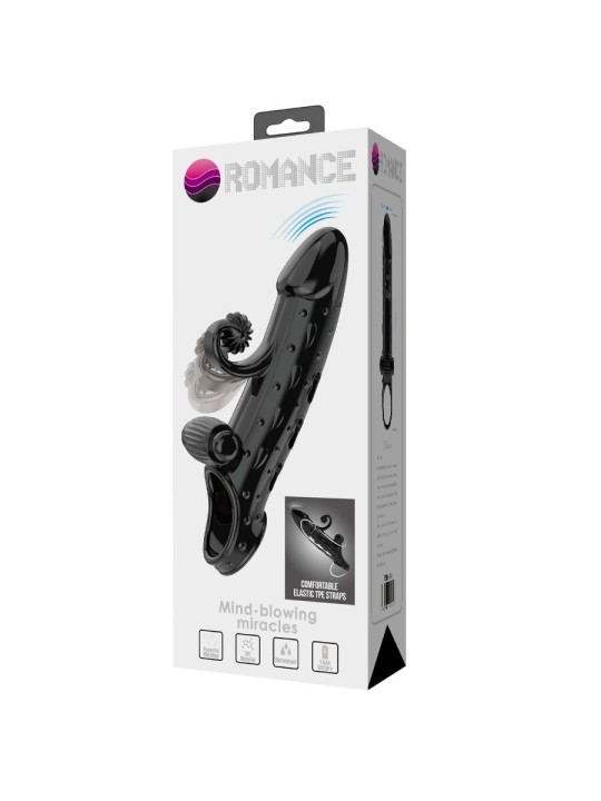 ROMANCE FUNDA PARA PENE CON VIBRACION NEGRO