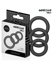 ADDICTED TOYS SET DE ANILLOS SILICONA MODELO 1