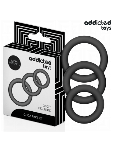 ADDICTED TOYS SET DE ANILLOS SILICONA MODELO 1