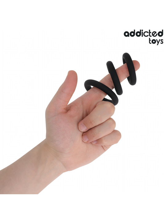 ADDICTED TOYS SET DE ANILLOS SILICONA MODELO 1