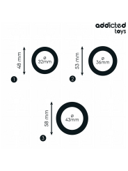 ADDICTED TOYS SET DE ANILLOS SILICONA MODELO 1