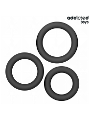 ADDICTED TOYS SET DE ANILLOS SILICONA MODELO 1