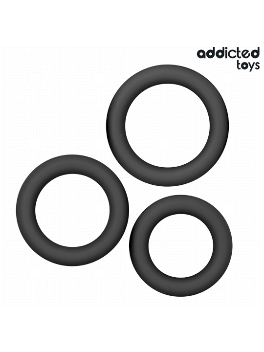 ADDICTED TOYS SET DE ANILLOS SILICONA MODELO 1