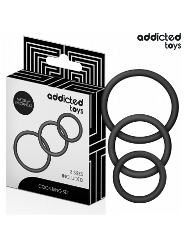 ADDICTED TOYS SET DE ANILLOS SILICONA MODELO 2