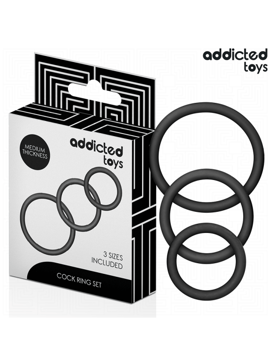 ADDICTED TOYS SET DE ANILLOS SILICONA MODELO 2