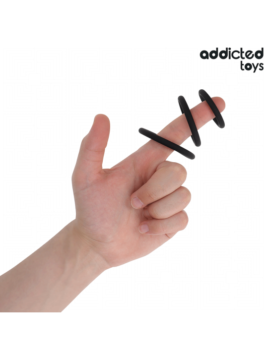 ADDICTED TOYS SET DE ANILLOS SILICONA MODELO 2