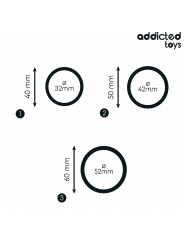 ADDICTED TOYS SET DE ANILLOS SILICONA MODELO 2