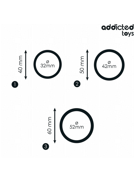 ADDICTED TOYS SET DE ANILLOS SILICONA MODELO 2