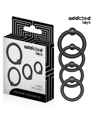 ADDICTED TOYS SET ANILLOS SILICONA DE PRESION