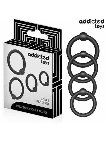 ADDICTED TOYS SET ANILLOS SILICONA DE PRESION