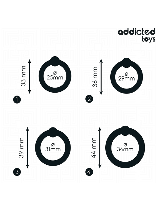 ADDICTED TOYS SET ANILLOS SILICONA DE PRESION