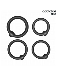 ADDICTED TOYS SET ANILLOS SILICONA DE PRESION