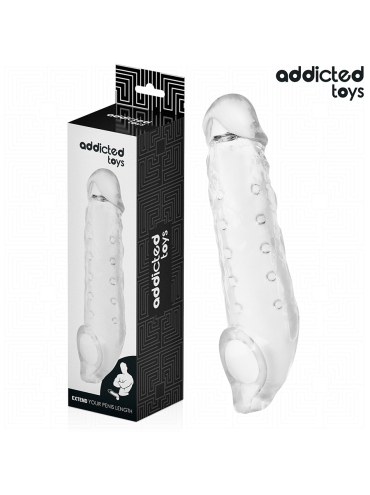 ADDICTED TOYS FUNDAS PARA EL PENE TRANSPARENTE TALLA M 27 CM