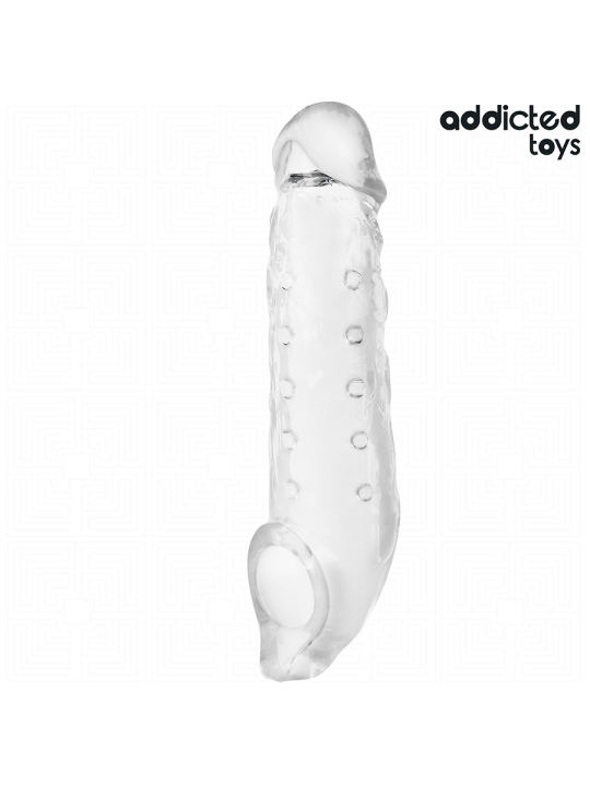 ADDICTED TOYS FUNDAS PARA EL PENE TRANSPARENTE TALLA M 27 CM