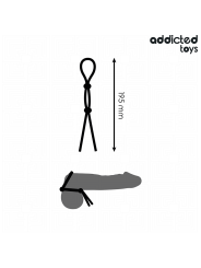 ADDICTED TOYS CUERDA SILICONA PARA EL PENE DE LAZO DOBLE