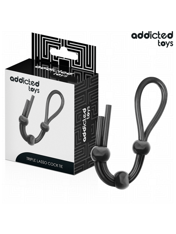 ADDICTED TOYS CUERDA SILICONA PARA EL PENE DE LAZO TRIPLE