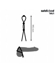 ADDICTED TOYS CUERDA SILICONA PARA EL PENE DE LAZO TRIPLE