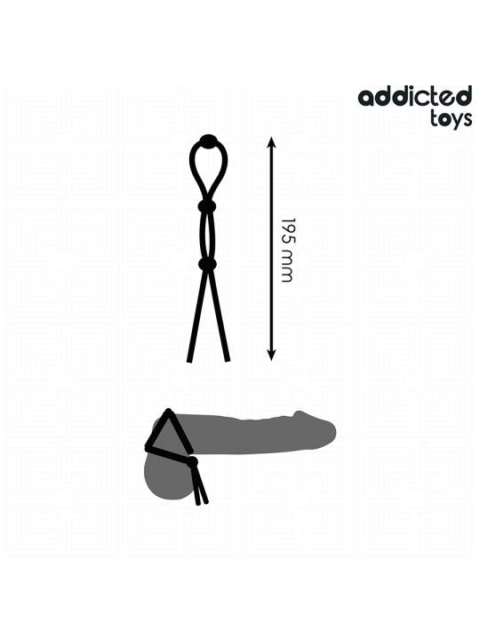ADDICTED TOYS CUERDA SILICONA PARA EL PENE DE LAZO TRIPLE