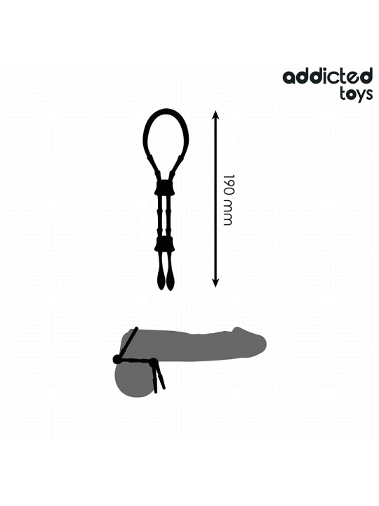 ADDICTED TOYS CUERDA SILICONA AJUSTABLE PARA EL PENE