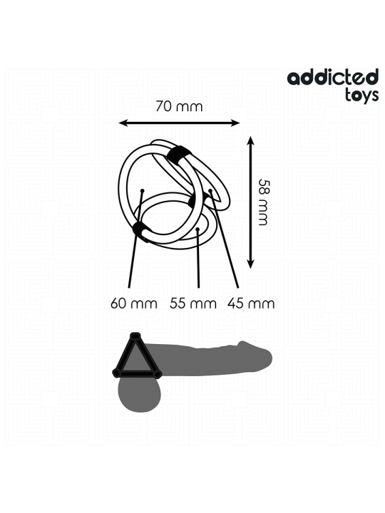 ADDICTED TOYS ANILLO TRIPLE PARA EL PENE