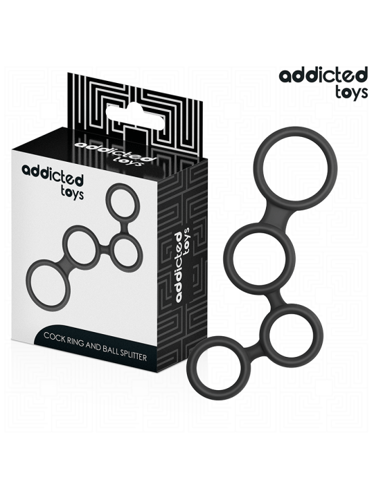 ADDICTED TOYS ANILLO PARA EL PENE CON DIVISORES PARA TESTICULOS
