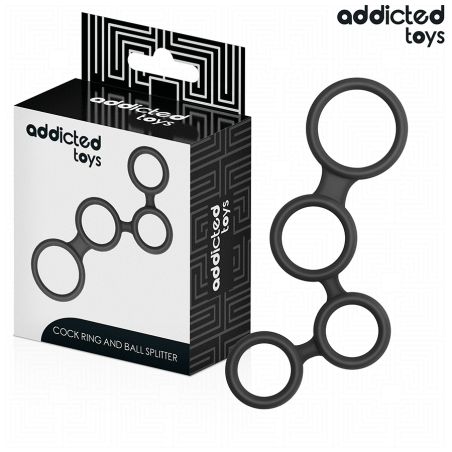 ADDICTED TOYS ANILLO PARA EL PENE CON DIVISORES PARA TESTICULOS