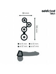 ADDICTED TOYS ANILLO PARA EL PENE CON DIVISORES PARA TESTICULOS