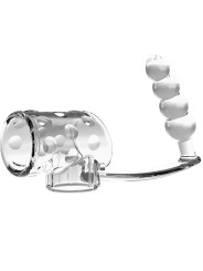 PRETTY LOVE FUNDA PARA PENE CON PLUG ANAL TRANSPARENTE