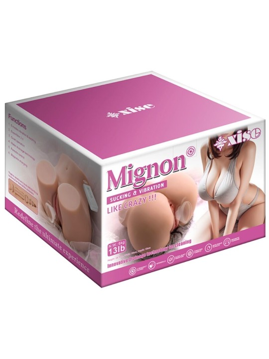XISE MIGNON SUCKING MASTURBADOR VAGINA REALISTICO CON VIBRACION Y ONDAS ESTIMULADORAS Y CONTROL REMOTO 6 KG