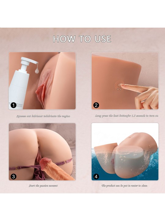 XISE ETHEL THRUSTING MASTURBADOR VAGINA REALISTICO CON VIBRACION MULTIPOSICION