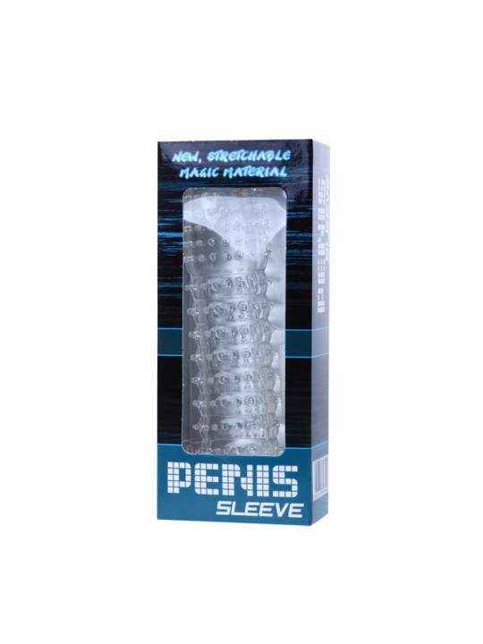 BAILE FUNDA PARA PENE CON PUNTOS ESTIMULANTES MORADO 14 CM