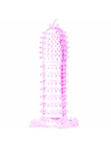 BAILE FUNDA PARA PENE CON PUNTOS ESTIMULANTES ROSA 14 CM