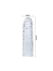 BAILE FUNDA TRANSPARENTE PARA EL PENE EN SILICONA 13 CM