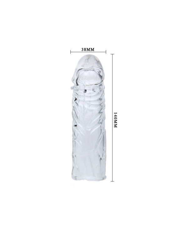 BAILE FUNDA TRANSPARENTE PARA EL PENE EN SILICONA 13 CM