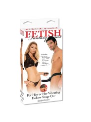 FETISH FANTASY SERIES ARNES HUECO VIBRADOR PARA EL Y ELLA NEGRO 14CM