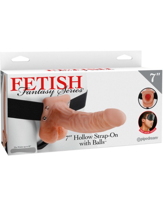 FETISH FANTASY SERIES 7 HOLLOW STRAP ON WITH BALLS 178CM NATURAL