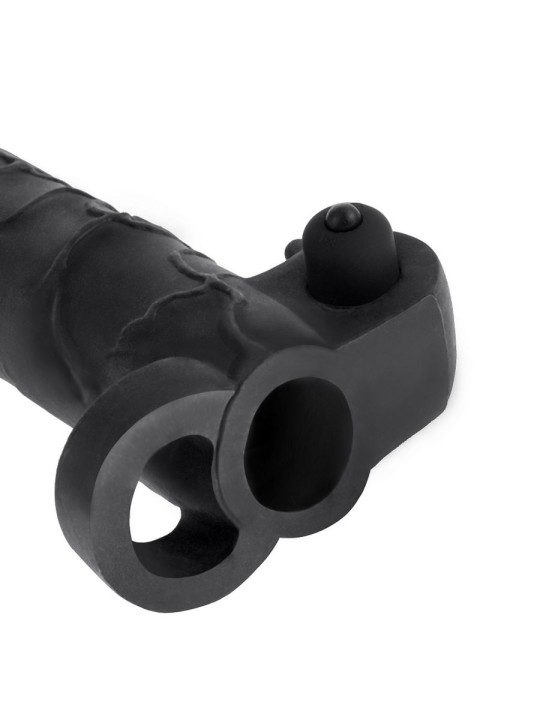 FANTASY X TENSIONS EXTENSION PARA EL PENE CON VIBRADOR REAL FEEL 2 NEGRO