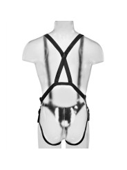 KING COCK STRAP ON CON DILDO HUECO 28 CM Y TIRANTES COLOR CARNE