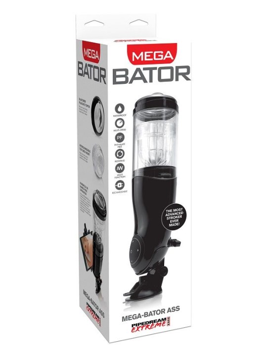 EXTREME TOYZ PDX MEGA BATOR USB MASTURBADOR MASCULINO ANO NEGRO