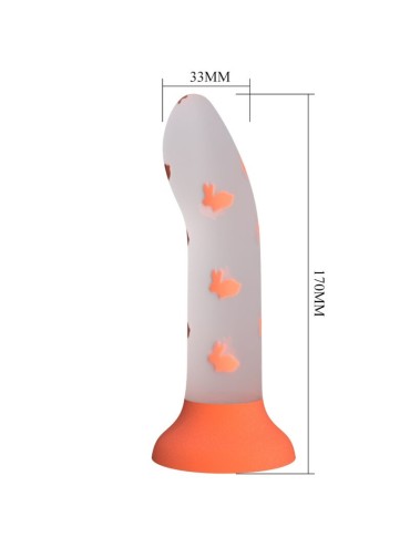 PRETTY LOVE MAGICAL NIGHTFALL DILDO SIN VIBRACION LUMINOSO NARANJA