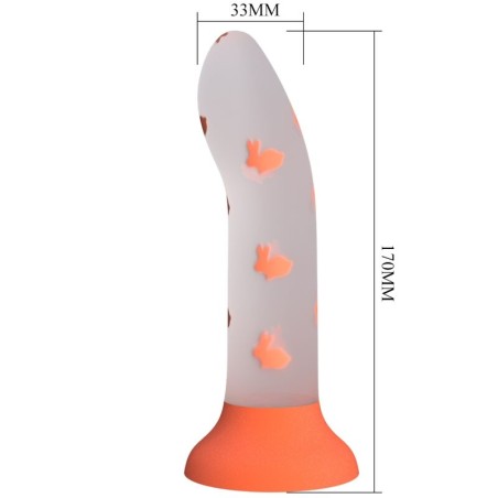 PRETTY LOVE MAGICAL NIGHTFALL DILDO SIN VIBRACION LUMINOSO NARANJA