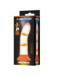 PRETTY LOVE MAGICAL NIGHTFALL DILDO SIN VIBRACION LUMINOSO NARANJA