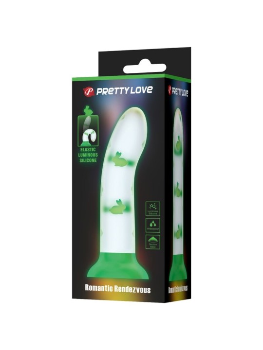 PRETTY LOVE MAGICAL NIGHTFALL DILDO SIN VIBRACION LUMINOSO VERDE